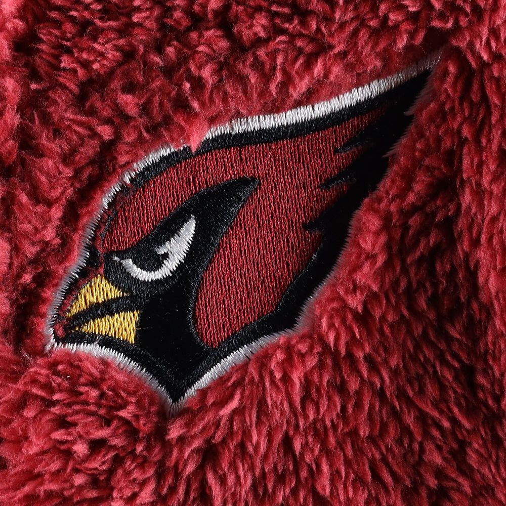 Newborn & Infant Cardinal Arizona Cardinals Game Nap Teddy Fleece Bunting Full-Zip Sleeper