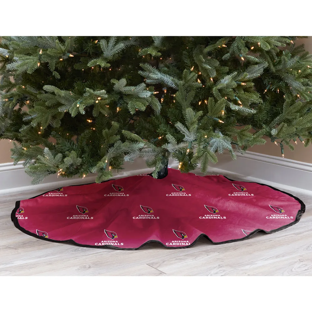 Red Arizona Cardinals Micro Plush Christmas Tree Skirt