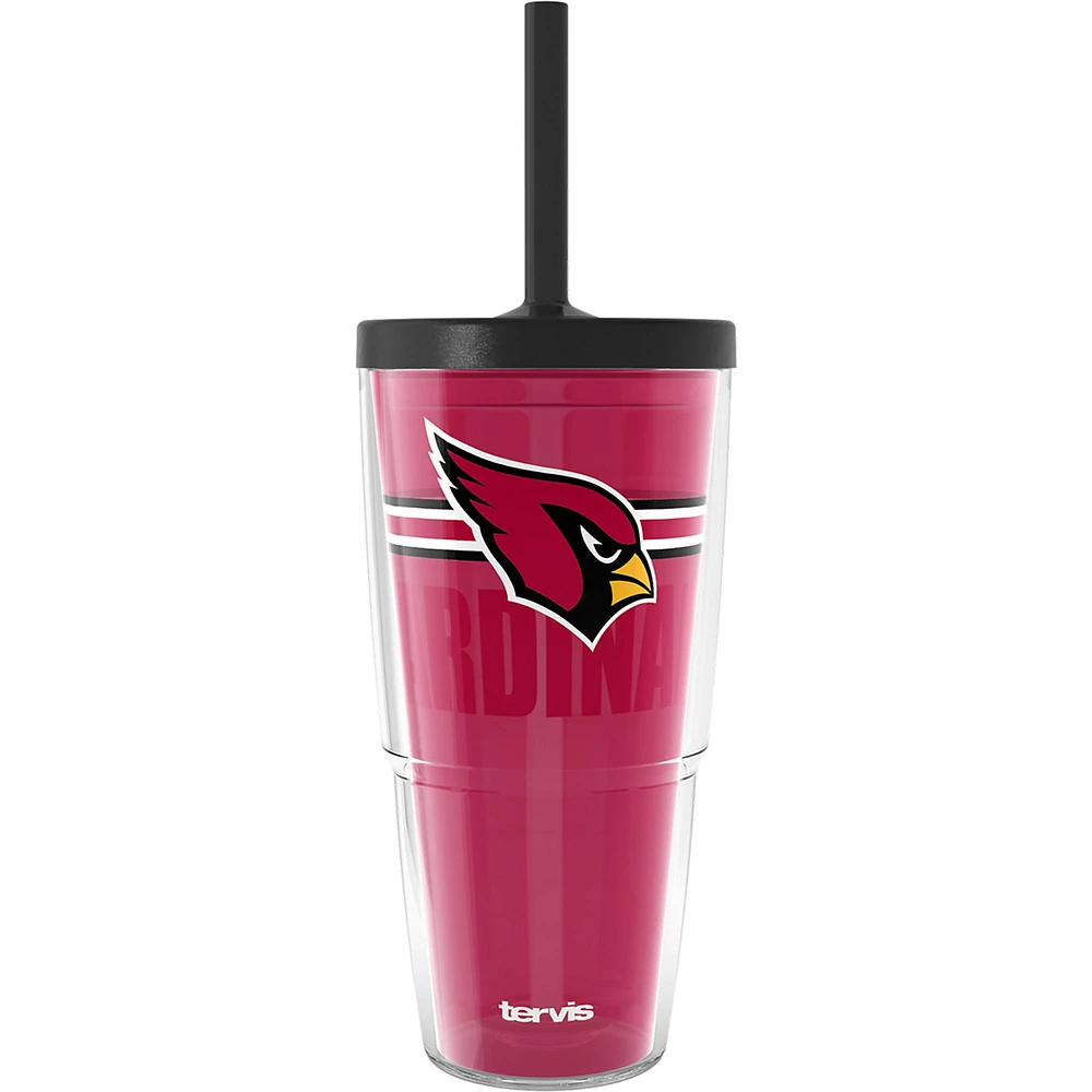 Gobelet classique Tervis Arizona Cardinals de 24 oz avec couvercle à paille Go the Distance