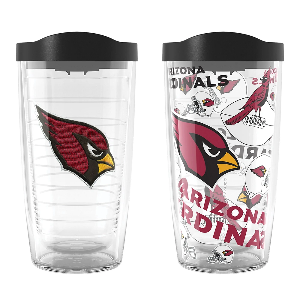 Tervis Arizona Cardinals paquet de deux 16oz. Ensemble de gobelets classiques Allover