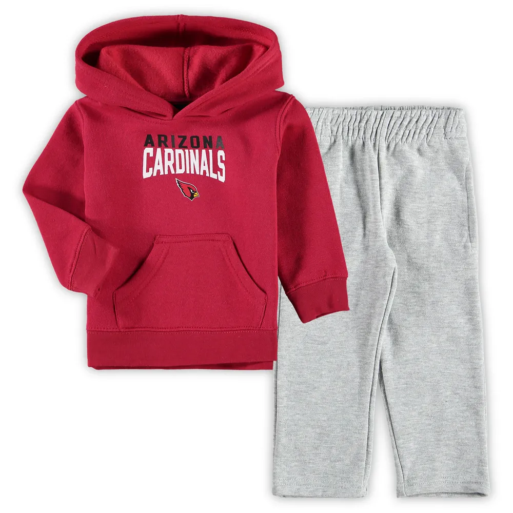 Tout-petit Cardinal/Heathered Grey Arizona Cardinals Fan Flare Pullover Hoodie & Sweatpants Set