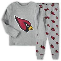 Toddler Heathered Gray Arizona Cardinals Sleep Set