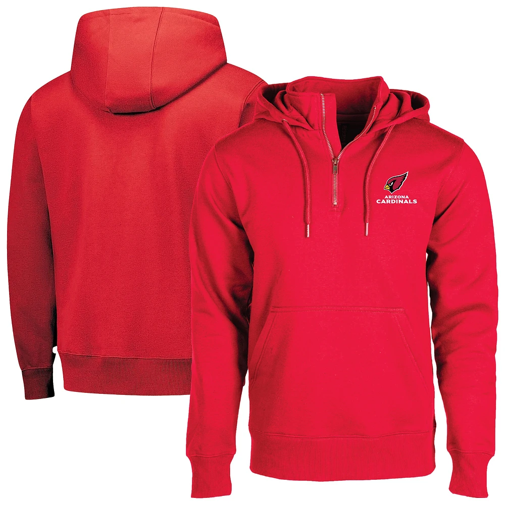 Sweat à capuche unisexe Dunbrooke Cardinal Arizona Cardinals Defender fermeture éclair quart de tour