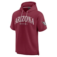 Sweat à capuche unisexe manches courtes Fanatics Cardinal Arizona Cardinals Elements Ready