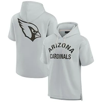 Sweat à capuche unisexe Fanatics Grey Arizona Cardinals Elements en polaire super douce manches courtes