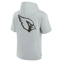 Sweat à capuche unisexe Fanatics Grey Arizona Cardinals Elements en polaire super douce manches courtes