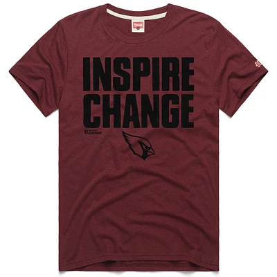 T-shirt unisexe Hommage Cardinal Arizona Cardinals 2024 Inspire Change Tri-Blend