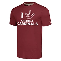 Hommage unisexe Cardinal Arizona Cardinals La collection NFL ASL par Love Sign T-shirt triple mélange