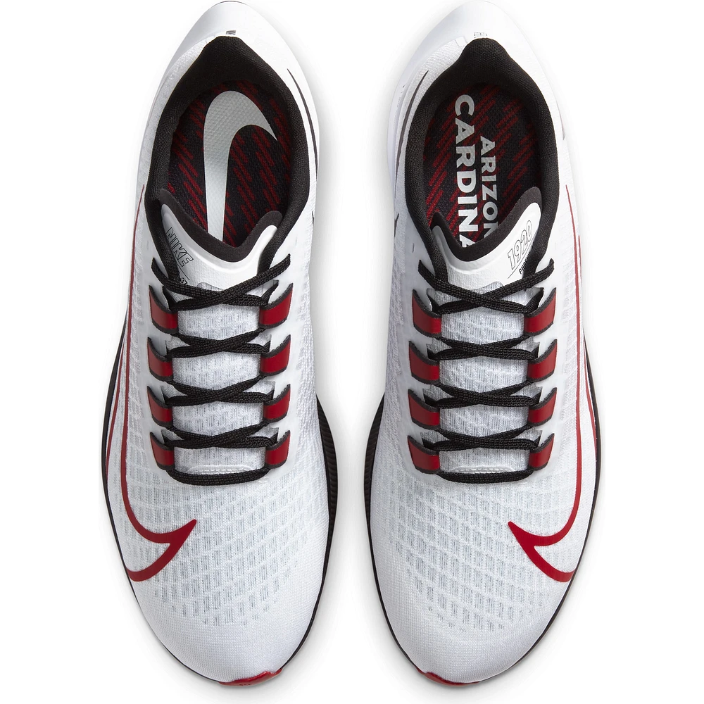 Chaussure de course unisexe Nike Arizona Cardinals Zoom Pegasus 37 Blanc