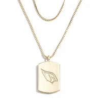 WEAR by Erin Andrews x Baublebar Arizona Cardinals Collier en or avec étiquette de chien