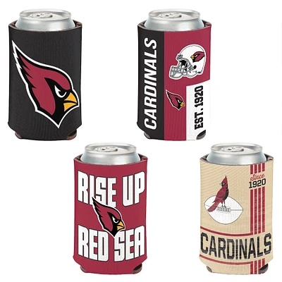 WinCraft Arizona Cardinals 4-Pack 12oz. Can Cooler Set