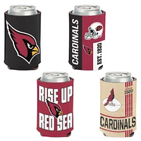 WinCraft Arizona Cardinals 4-Pack 12oz. Can Cooler Set