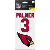 WinCraft Carson Palmer Cardinals de l'Arizona 4" x 8" Ensemble de 2 décalcomanies à coupe parfaite