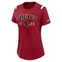 Women's Nike  Heather Red Arizona Cardinals Historic Slub Fashion T-Shirt
