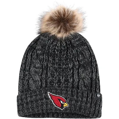 Arizona Cardinals '47 Women's Logo Meeko Cuffed Knit Hat with Pom - Black
