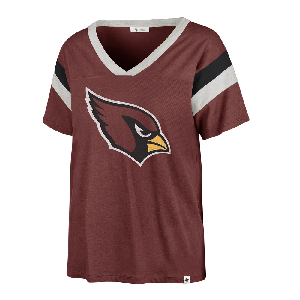 T-shirt à encolure en V pour femme '47 Cardinal Arizona Cardinals Phoenix