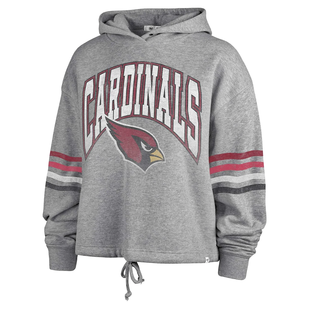 Women's '47 Heather Gray Arizona Cardinals Upland Bennett Pullover Hoodie