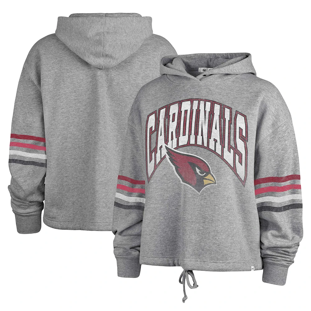 Women's '47 Heather Gray Arizona Cardinals Upland Bennett Pullover Hoodie