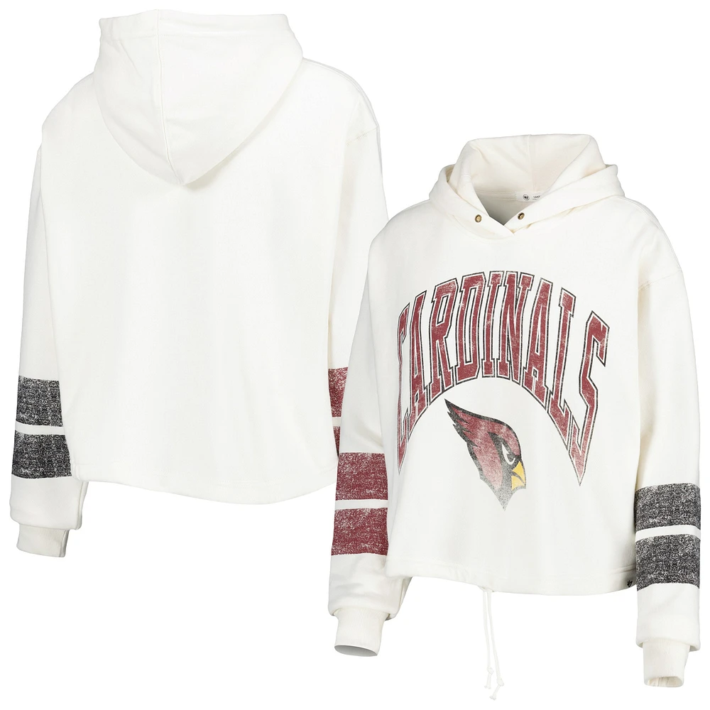 Women's '47 Oatmeal Arizona Cardinals Harper Pullover Hoodie