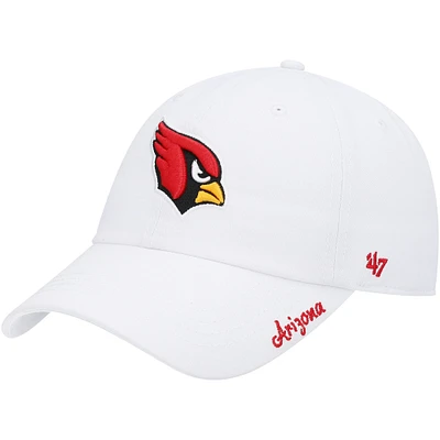 Women's '47 White Arizona Cardinals Miata Clean Up Logo Adjustable Hat