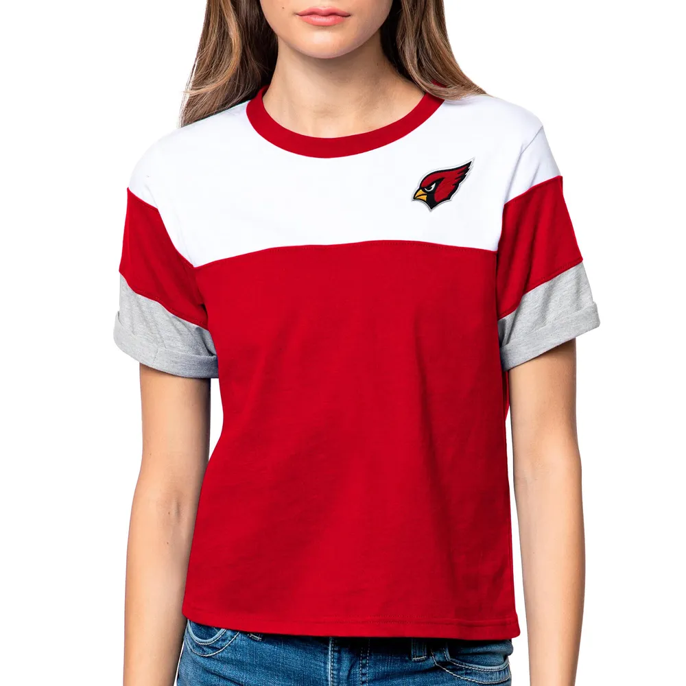 Lids Arizona Cardinals Antigua Women's Flip T-Shirt - White/Cardinal