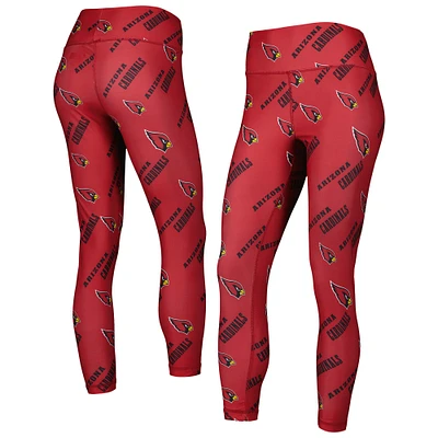 Women's Concepts Sport Cardinal Arizona Cardinals Breakthrough Allover Print Lounge Leggings