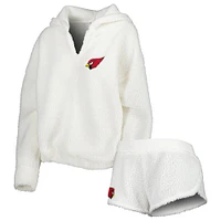 Ensemble haut et short à capuchon moelleux Concepts Sport Arizona Cardinals pour femmes