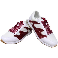 Women's Cuce  White Arizona Cardinals Glitter Sneakers