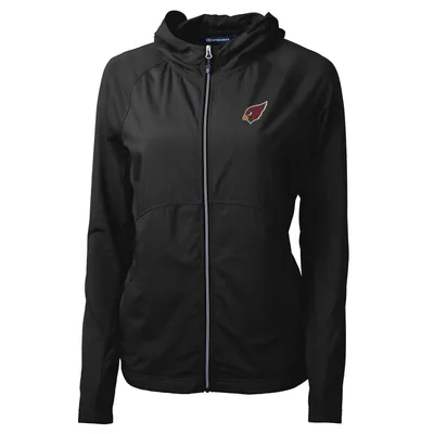 Arizona Cardinals Cutter & Buck Women's Adapt Eco Knit Full-Zip Hoodie - Black