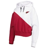 Sweat à capuche DKNY Sport Blanc/Cardinal Arizona Cardinals Bobbi pour femme