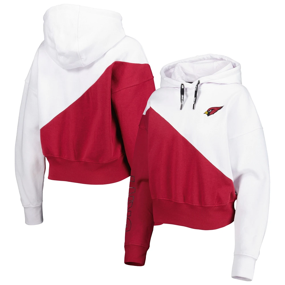 Sweat à capuche DKNY Sport Blanc/Cardinal Arizona Cardinals Bobbi pour femme