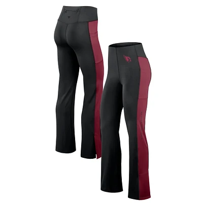 Women's Fanatics Black Arizona Cardinals Studio Fitted Flared Leggings