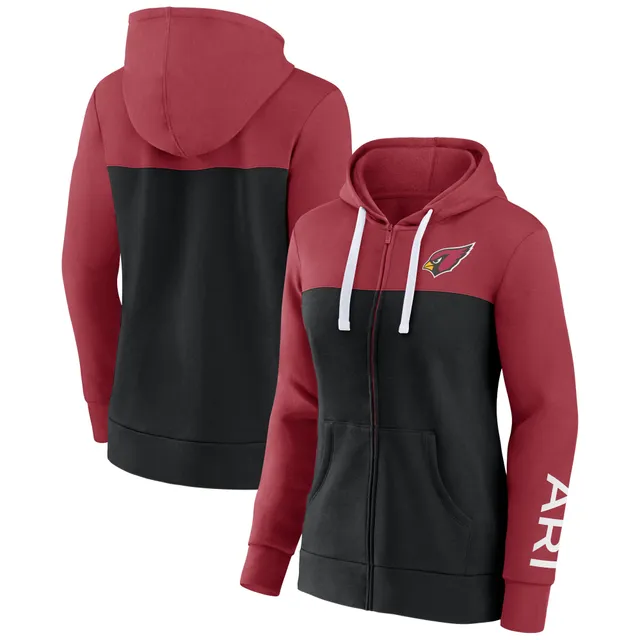 Women's New Era Red St. Louis Cardinals Colorblock Full-Zip Hoodie Size: Extra Small