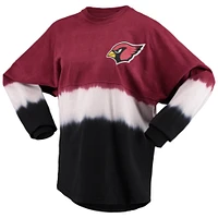 T-shirt à manches longues ombré Fanatics Cardinal/White Arizona Cardinals pour femmes