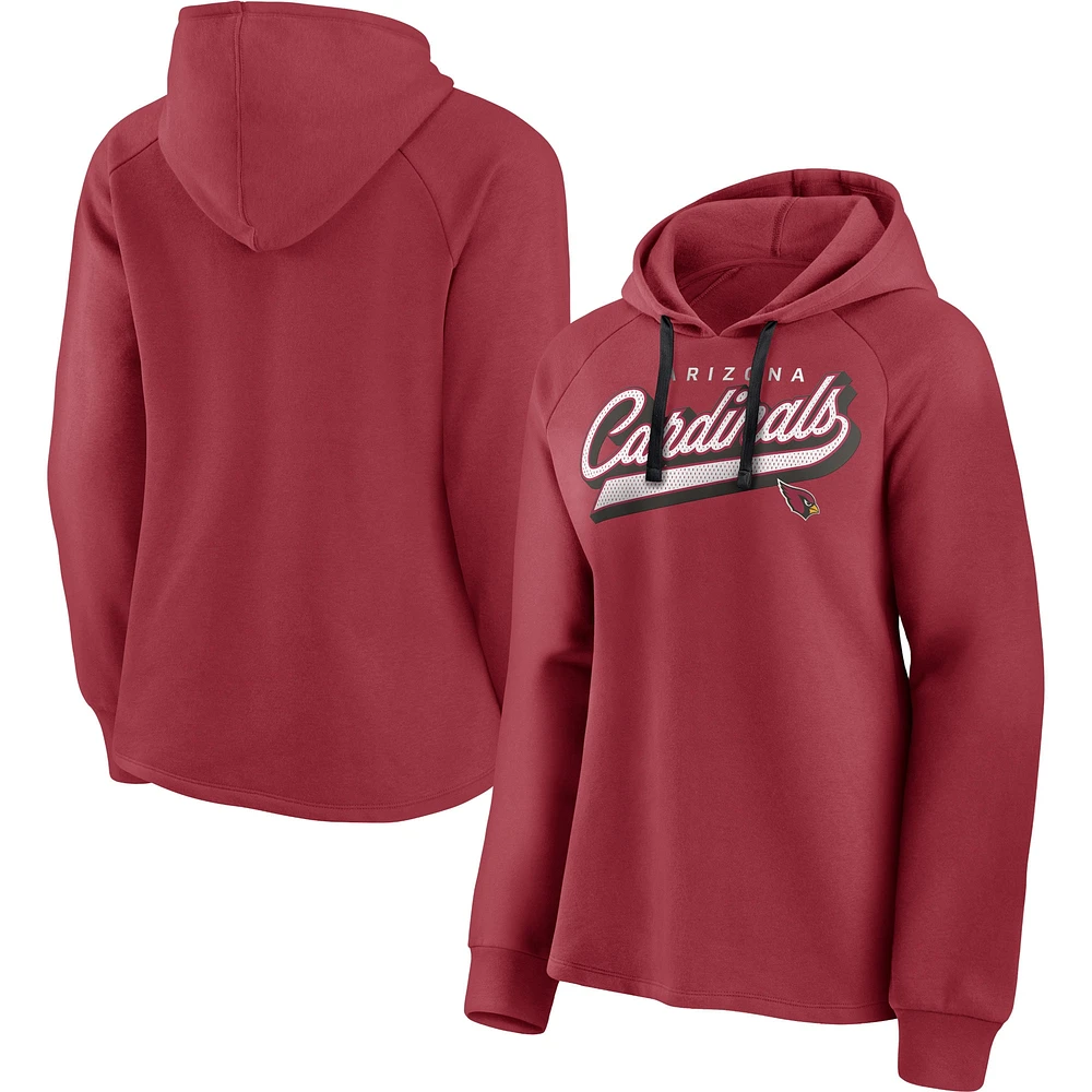 Pull à capuche Fanatics Cardinal Arizona Cardinals First Contact pour femmes - Sweat