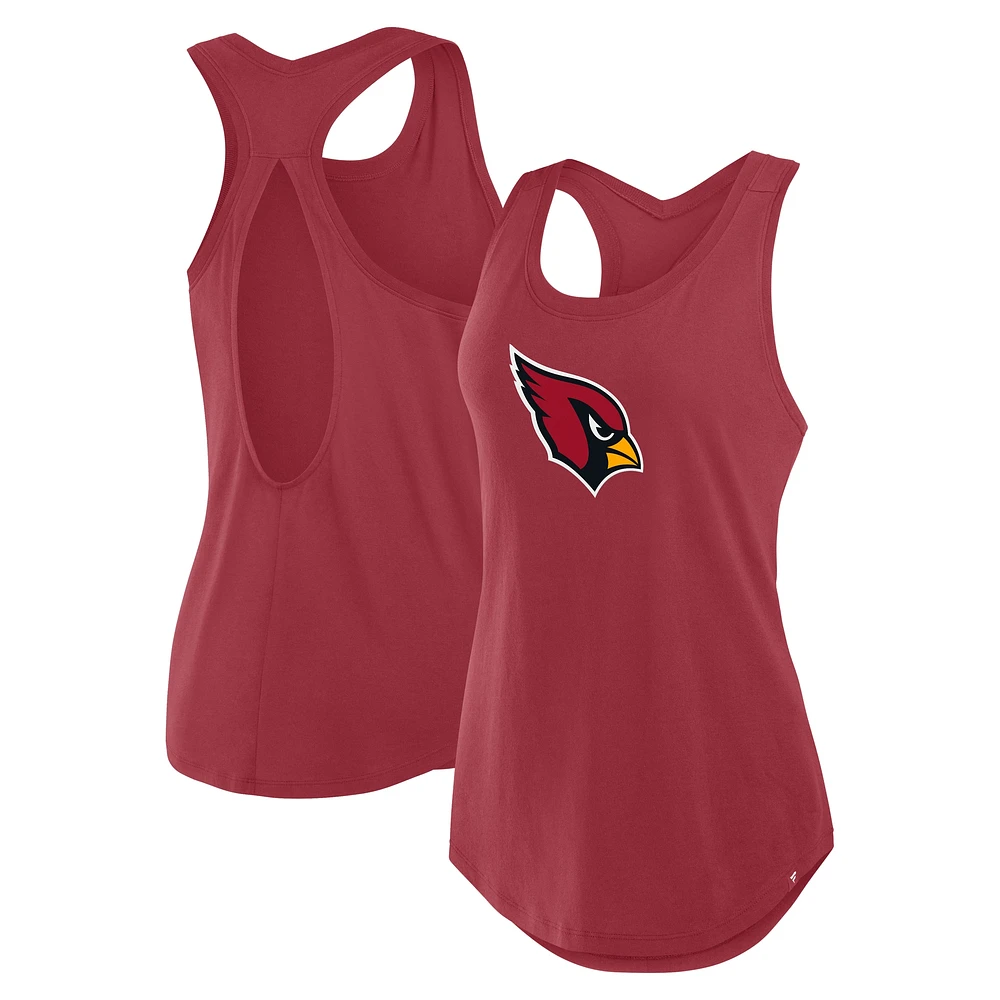 Débardeur Fanatics Cardinal Arizona Cardinals Iron Fan pour femmes