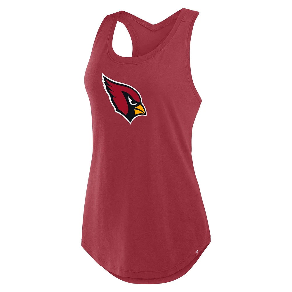 Débardeur Fanatics Cardinal Arizona Cardinals Iron Fan pour femmes