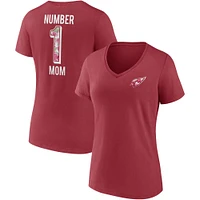 Women's Fanatics Cardinal Arizona Cardinals Team Mother's Day V-Neck T-Shirt