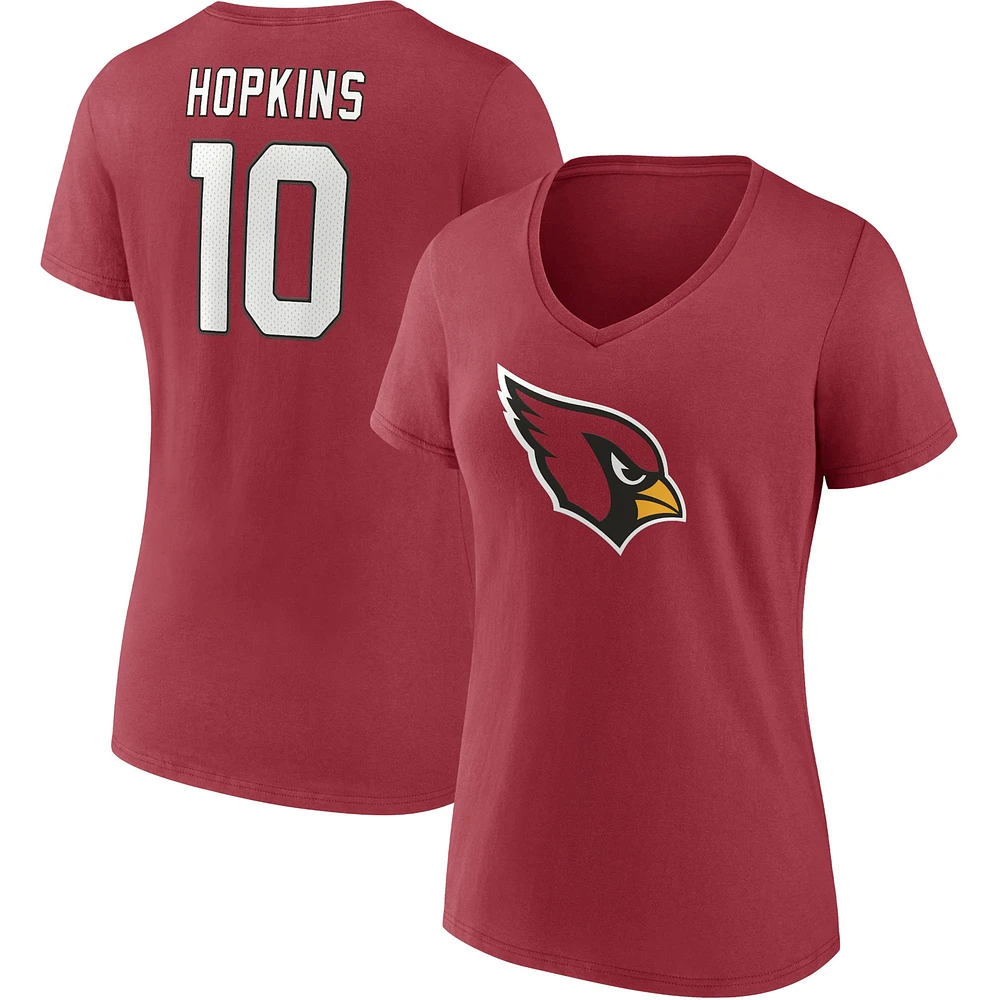 Fanatics pour femmes DeAndre Hopkins Cardinal Arizona Cardinals Player Icon Nom et numéro T-shirt à col en V