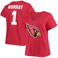 Women's Fanatics Kyler Murray Cardinal Arizona Cardinals Plus Name & Number V-Neck T-Shirt