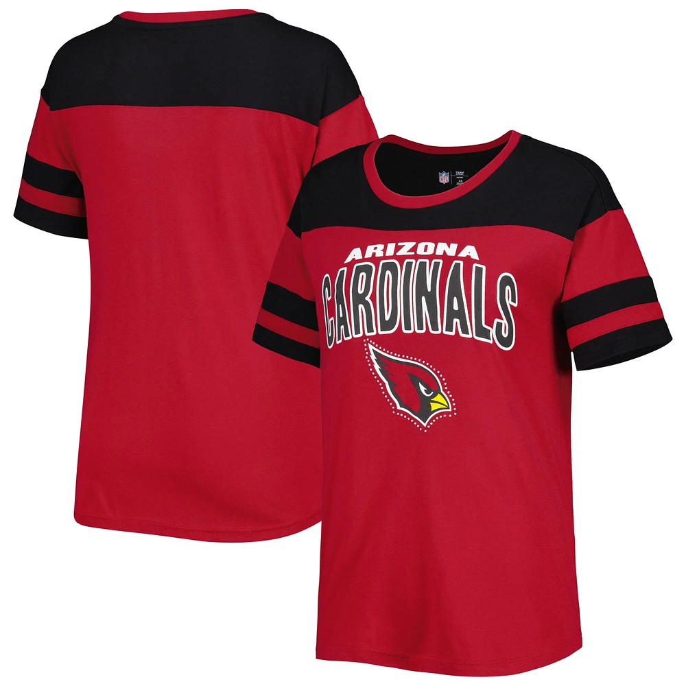 T-shirt pour femme G-III 4Her by Carl Banks Cardinal/Black Arizona Cardinals Play the Ball