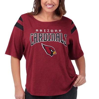 T-shirt Linebacker G-III 4Her by Carl Banks Cardinal Arizona Cardinals pour femme