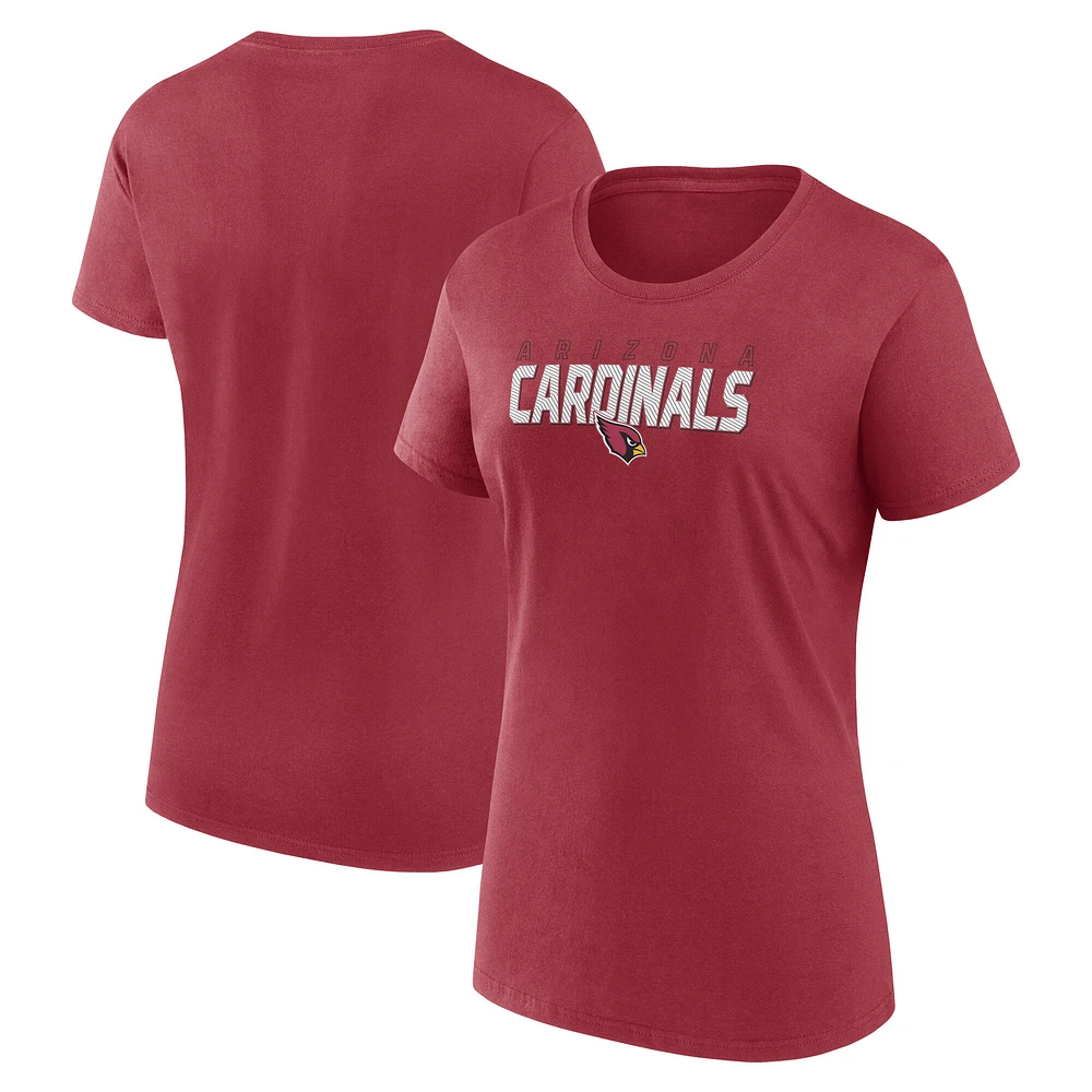 T-shirt Lean pour femme avec logo athlétique Cardinal Arizona Cardinals