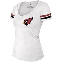 Women's Majestic Threads DeAndre Hopkins White Arizona Cardinals Name & Number V-Neck T-Shirt