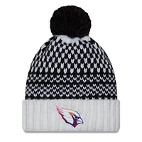 Bonnet en tricot à pompon à revers NFL Crucial Catch 2023 NFL Crucial Catch noir/blanc New Era pour femme