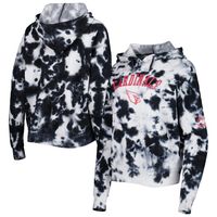 Women's New Era Black Arizona Cardinals Cloud Dye Fleece Pullover Hoodie