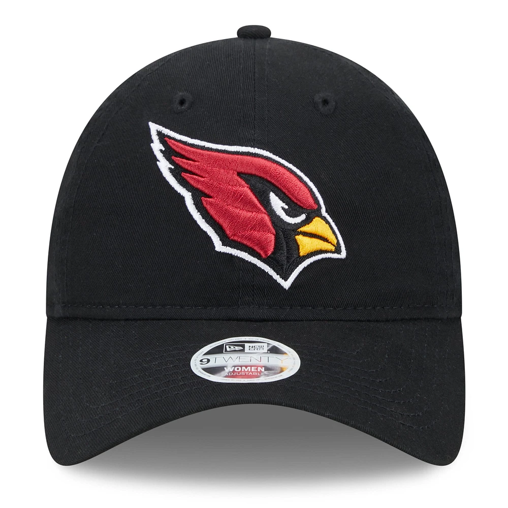 Casquette réglable New Era Arizona Cardinals Main Core Classic 2.0 9TWENTY noire pour femme