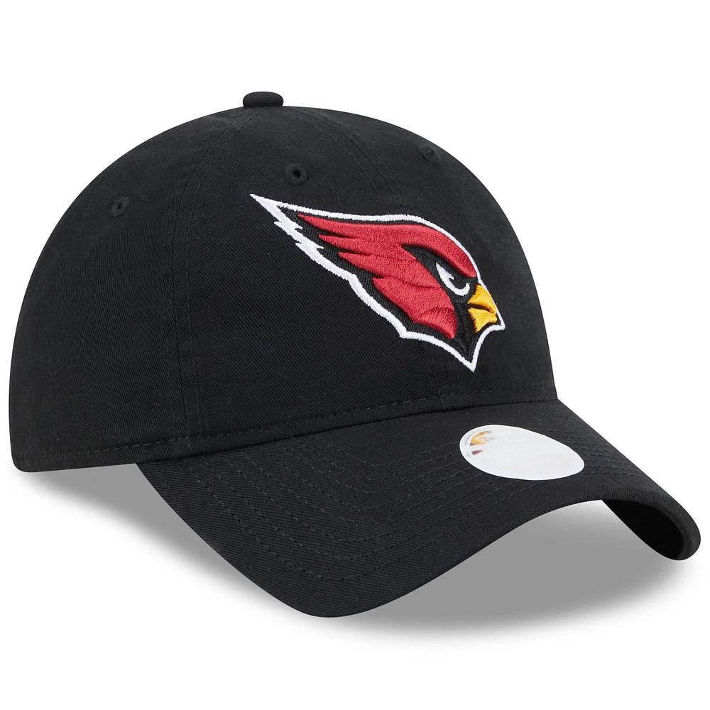 Casquette réglable New Era Arizona Cardinals Main Core Classic 2.0 9TWENTY noire pour femme