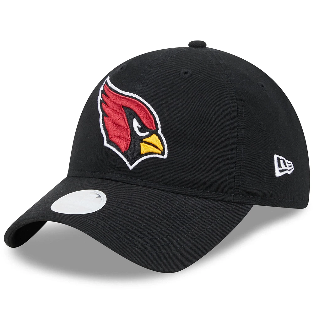 Casquette réglable New Era Arizona Cardinals Main Core Classic 2.0 9TWENTY noire pour femme