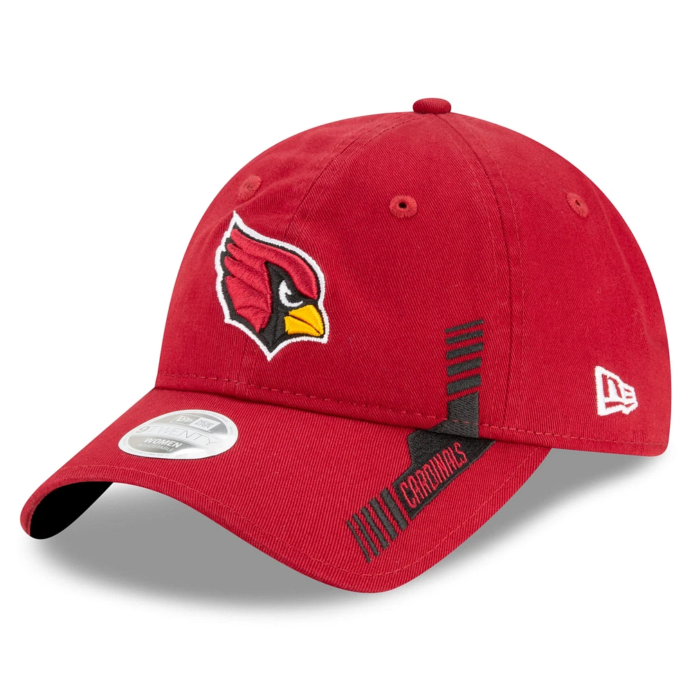 Casquette ajustable New Era Cardinal Arizona Cardinals 2021 NFL Sideline Home 9TWENTY pour femme